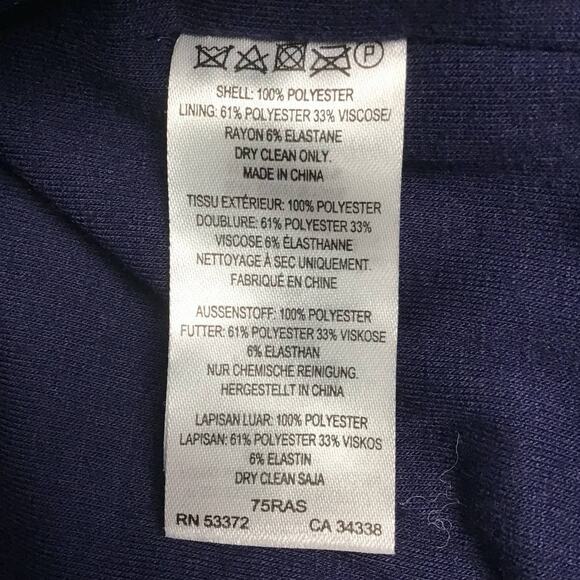 FRENCH CONNECTION sz 2 XS Eclipse Blue Faux Fur Hoodie Full Zip Jacket b133 - Picture 8 of 11